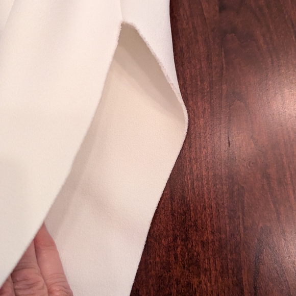 MISHA IDA ruched asymmetric midi dress, size 8 in ivory - Picture 10 of 16